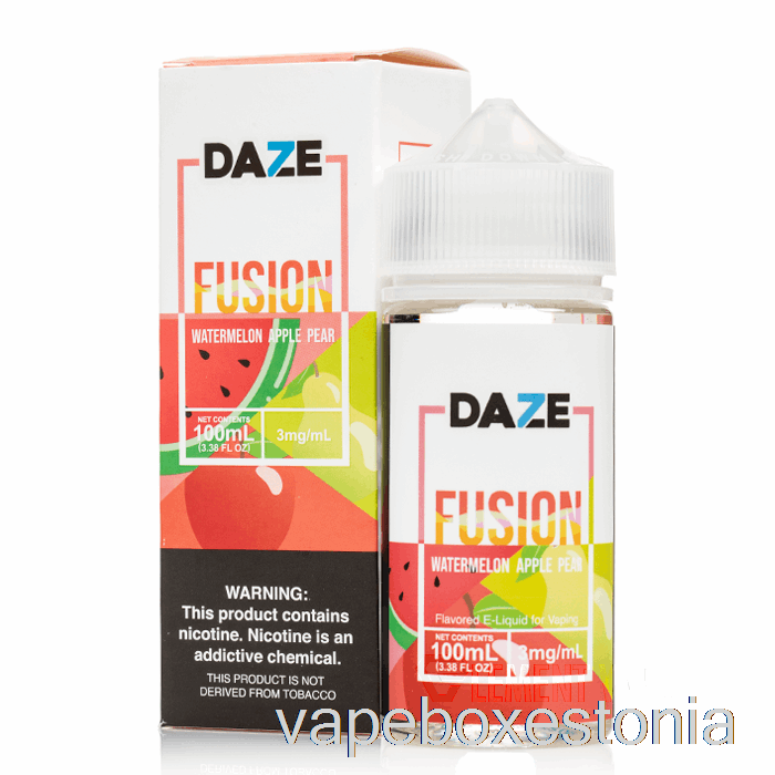 Vape Box Estonia Arbuus õunapirn - 7 Daze Fusion - 100ml 3mg